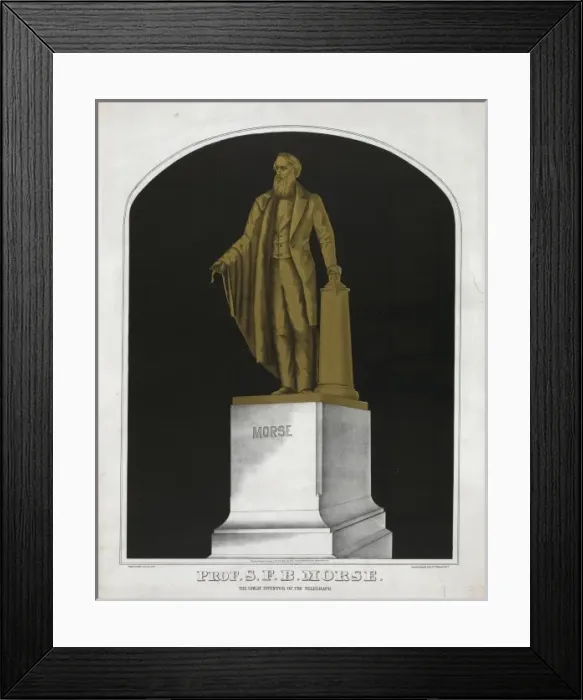 Framed Print : Prof. S. F. B. Morse. The great inventor of the telegraph Framed Print : Prof. S. F. B. Morse. The great inventor of the telegraph