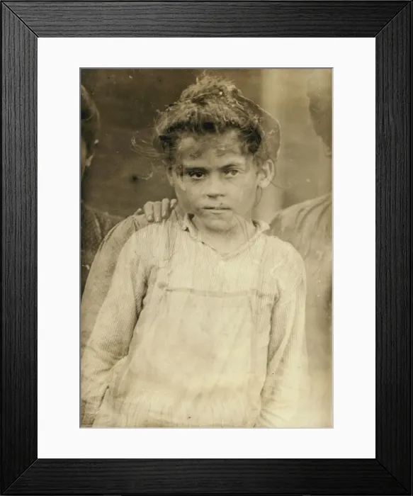 Framed Print : Composite photograph of child laborers made from cotton mill Framed Print : Composite photograph of child laborers made from cotton mill