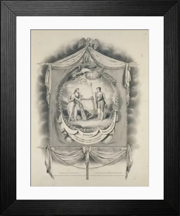 Framed Print : Justice to Ireland. blank Repeal Association Framed Print : Justice to Ireland. blank Repeal Association