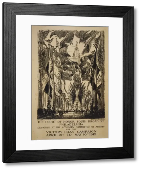 Framed Print : The court of honor, South Broad St. Philadelphia, designed Framed Print : The court of honor, South Broad St. Philadelphia, designed