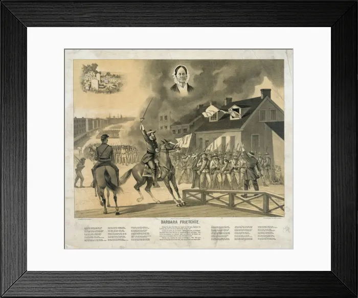 Framed Print : Barbara Frietchie Framed Print : Barbara Frietchie