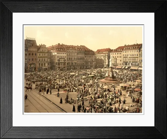 Framed Print : The Market, Altstadt, Dresden, Saxony, Germany Framed Print : The Market, Altstadt, Dresden, Saxony, Germany