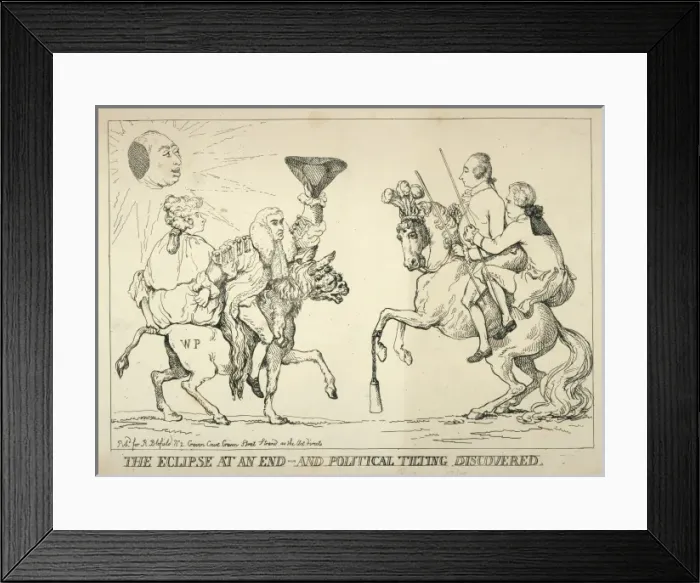 Framed Print : The eclipse at an end - and political tilting discovered Framed Print : The eclipse at an end - and political tilting discovered