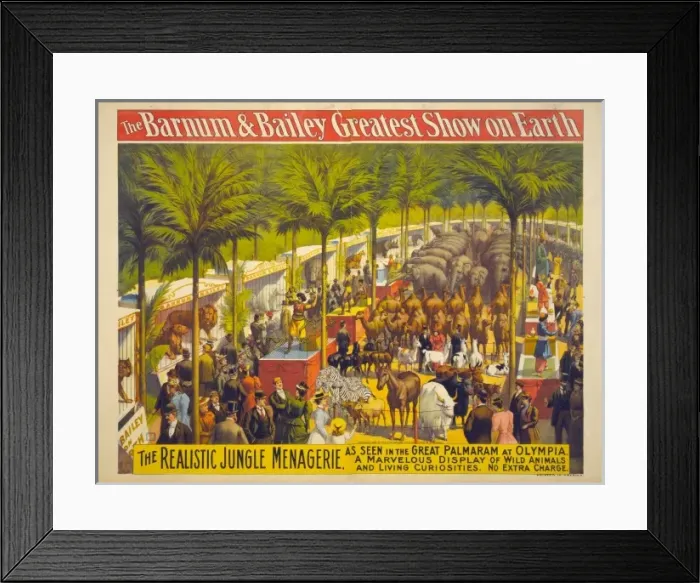 Framed Print : The Barnum & Bailey Greatest Show on Earth - The realistic j Framed Print : The Barnum & Bailey Greatest Show on Earth - The realistic j