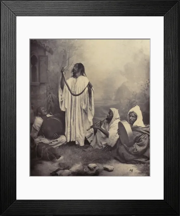 Framed Print : Snake charmers, Morocco, Tangiers Framed Print : Snake charmers, Morocco, Tangiers