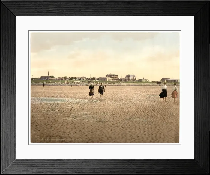 Framed Print : Wading on the beach, Busum, Schleswig-Holstein, Germany