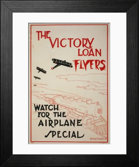 Framed Print : The Victory Loan flyers - Watch for the airplane special Framed Print : The Victory Loan flyers - Watch for the airplane special
