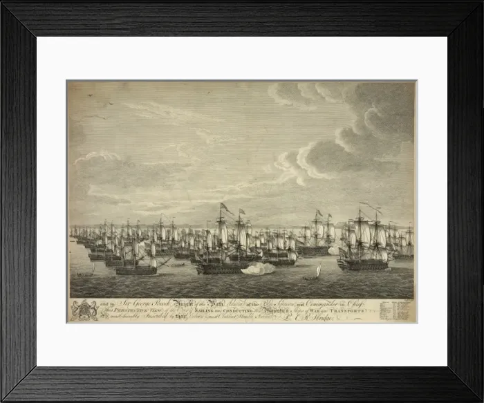 Framed Print : Perspective view of the order of sailing and conducting his Framed Print : Perspective view of the order of sailing and conducting his