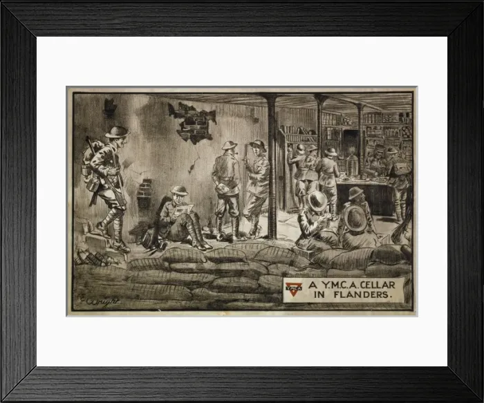 Framed Print : A YMCA cellar in Flanders Framed Print : A YMCA cellar in Flanders