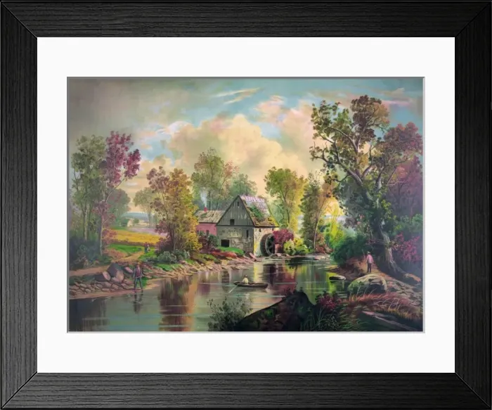 Framed Print : The old mill stream Framed Print : The old mill stream