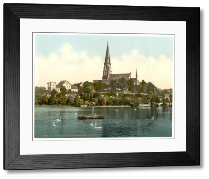 Framed Print : Miramer Castle and Lake, Chemnitz, Saxony, Germany Framed Print : Miramer Castle and Lake, Chemnitz, Saxony, Germany