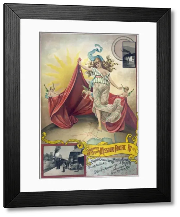 Framed Print : The Pacific Express operates over Southwest System Missouri Framed Print : The Pacific Express operates over Southwest System Missouri