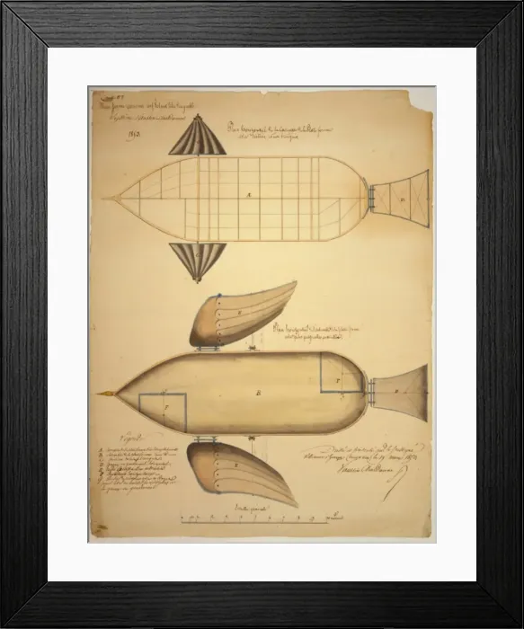 Framed Print : Plateforme aerienne cerf-volant libre dirigeable, systeme Va Framed Print : Plateforme aerienne cerf-volant libre dirigeable, systeme Va