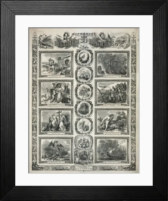 Framed Print : Pictorial pilgrims progress Framed Print : Pictorial pilgrims progress
