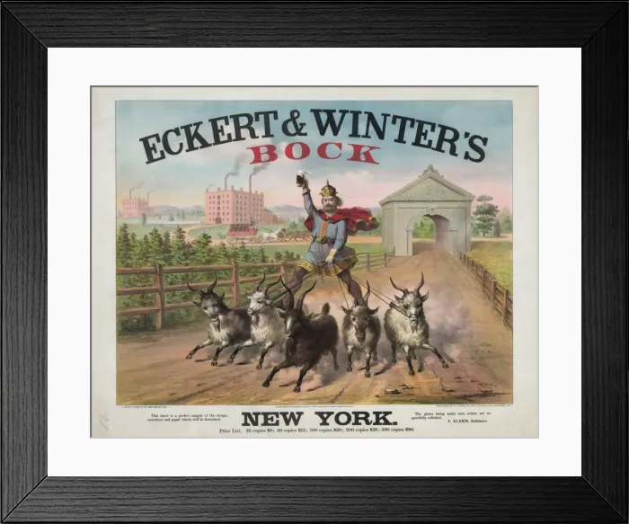 Framed Print : Eckert & Winters Bock - New York Framed Print : Eckert & Winters Bock - New York