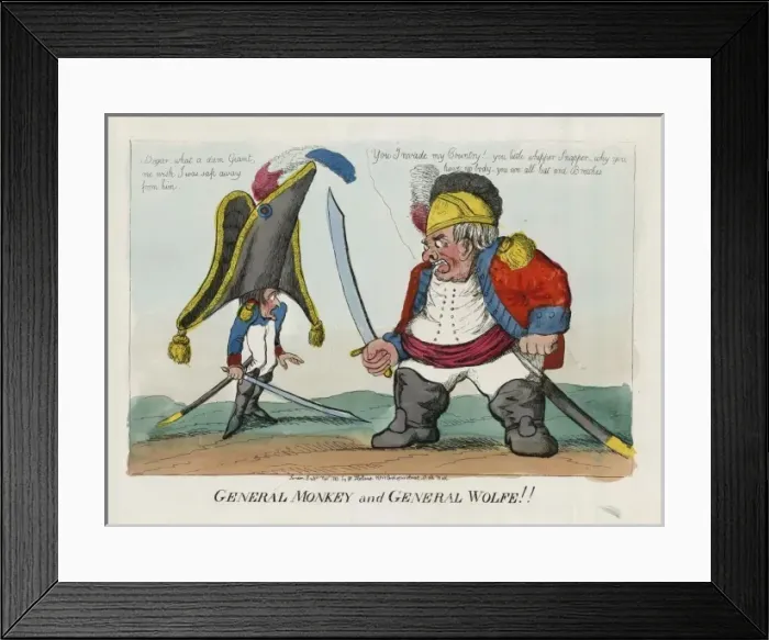 Framed Print : General Monkey and General Wolfe Framed Print : General Monkey and General Wolfe