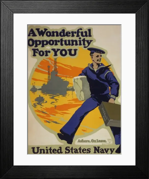 Framed Print : A wonderful opportunity for you - United States Navy Framed Print : A wonderful opportunity for you - United States Navy