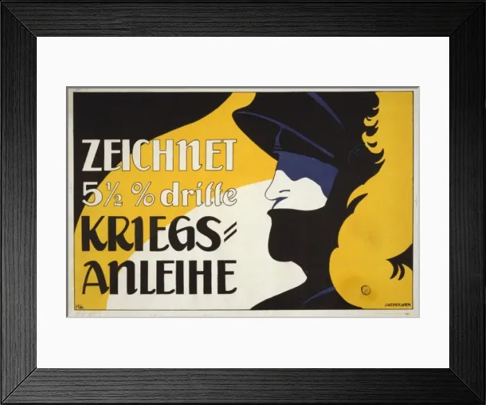 Framed Print : Zeichnet 5 1 / 2% dritte Kriegs-Anleihe Framed Print : Zeichnet 5 1 / 2% dritte Kriegs-Anleihe