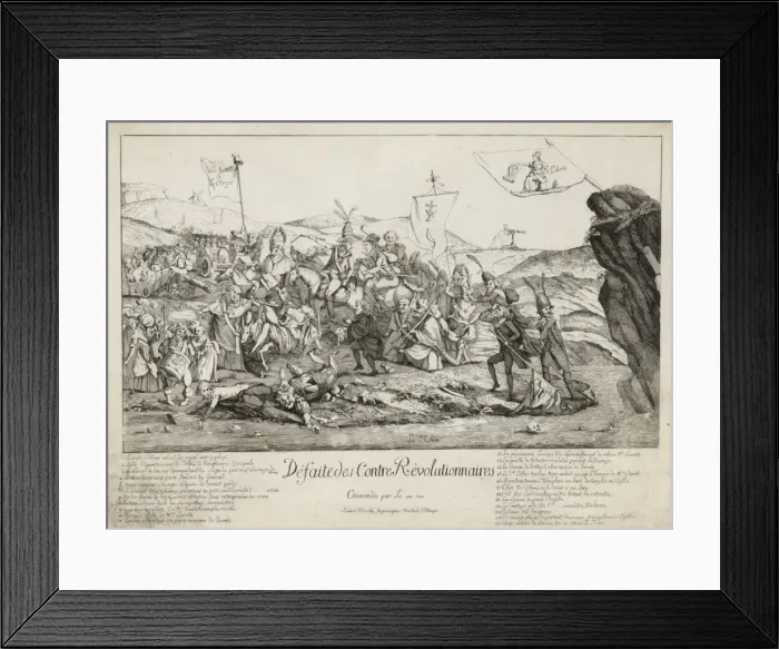 Framed Print : Defaite des contre revolutionnaires, commandes par le petit Framed Print : Defaite des contre revolutionnaires, commandes par le petit
