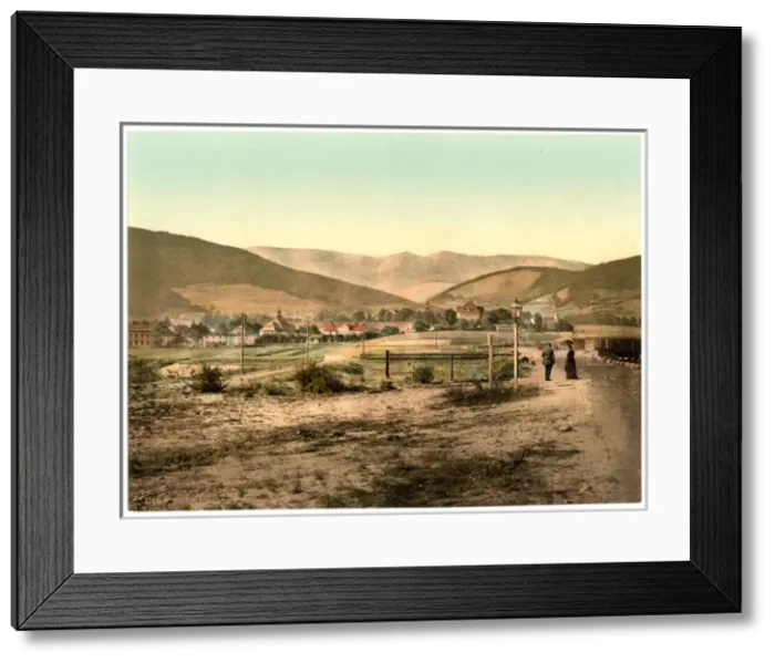 Framed Print : Hermsdorf, below the Kynast, with the Hochgebirge, Riesengeb Framed Print : Hermsdorf, below the Kynast, with the Hochgebirge, Riesengeb