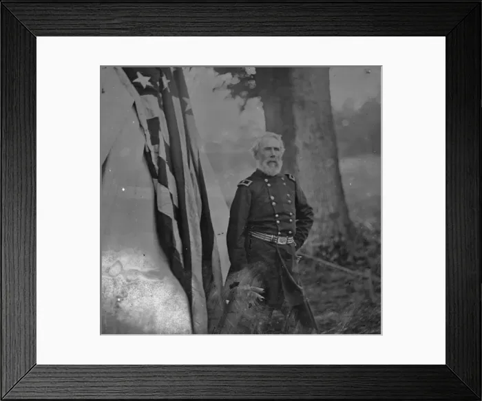 Framed Print : The Peninsula, Virginia. Gen. Edwin V. Sumner in the field Framed Print : The Peninsula, Virginia. Gen. Edwin V. Sumner in the field