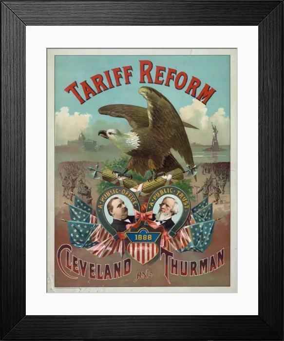Framed Print : Tariff reform. Cleveland and Thurman Framed Print : Tariff reform. Cleveland and Thurman