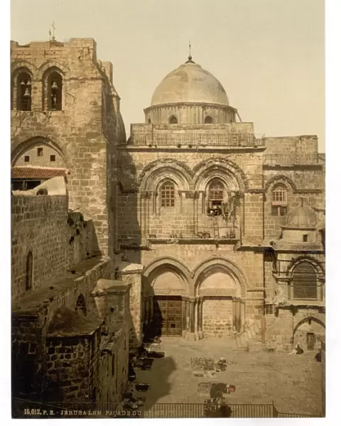 The front of the Holy Sepulchre, Jerusalem, Holy Land