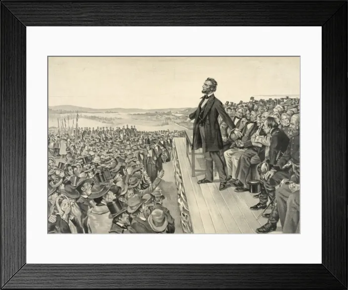 Framed Print : Lincolns address at the dedication of the Gettysburg Nation Framed Print : Lincolns address at the dedication of the Gettysburg Nation
