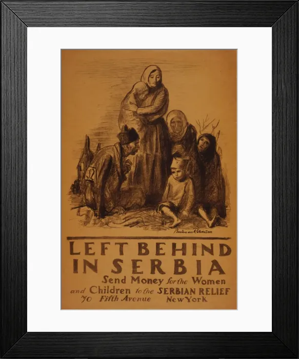 Framed Print : Left behind in Serbia - Send money for the women and childre Framed Print : Left behind in Serbia - Send money for the women and childre