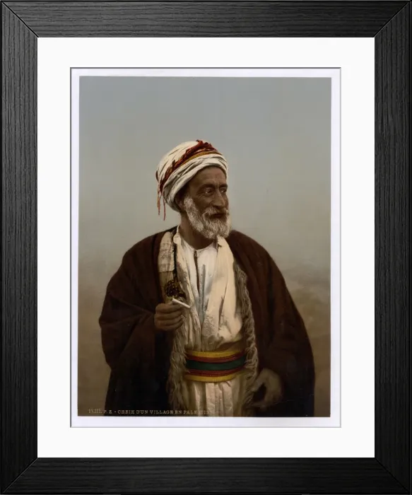 Framed Print : Sheiks of a Palestine village, Holy Land Framed Print : Sheiks of a Palestine village, Holy Land
