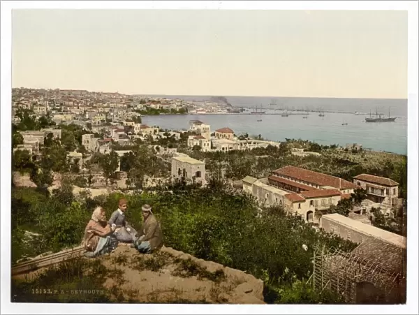 Town and harbor from St. Dimila, Beyrout, Holy Land, (i. e