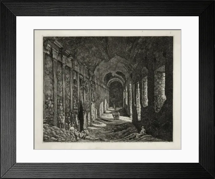 Framed Print : Veduta interna delle Sostruzioni dei Portici del Tempio d Framed Print : Veduta interna delle Sostruzioni dei Portici del Tempio d