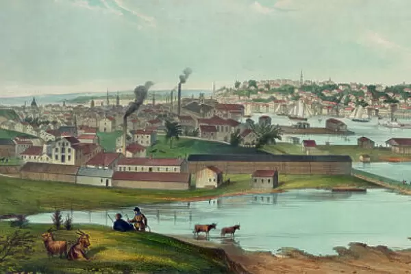 View of Providence R. I. from the south. 1849