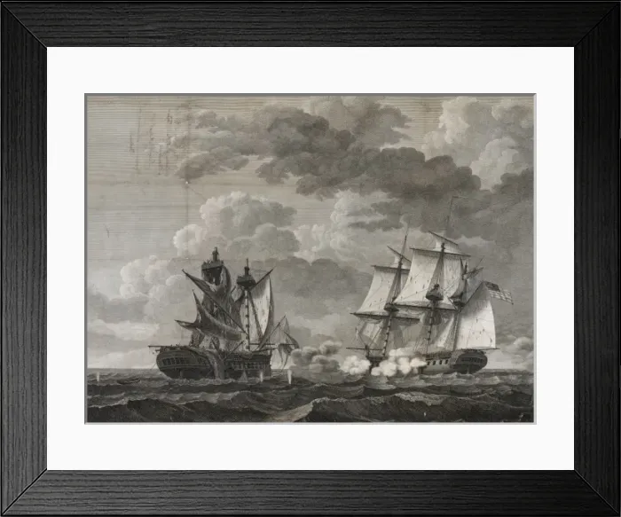 Framed Print : Capture of H. B. M. Frigate Macedonian, Capt. J. S. Carden by t Framed Print : Capture of H. B. M. Frigate Macedonian, Capt. J. S. Carden by t