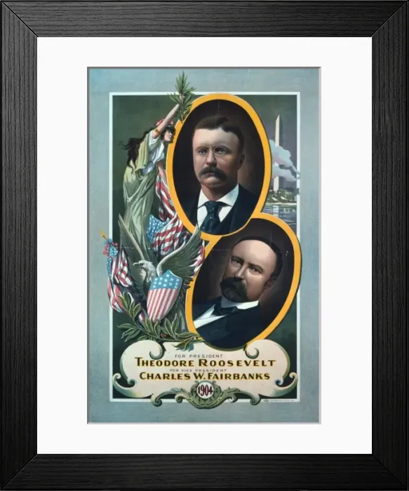 Framed Print : For President, Theodore Roosevelt, For Vice President, Charl Framed Print : For President, Theodore Roosevelt, For Vice President, Charl