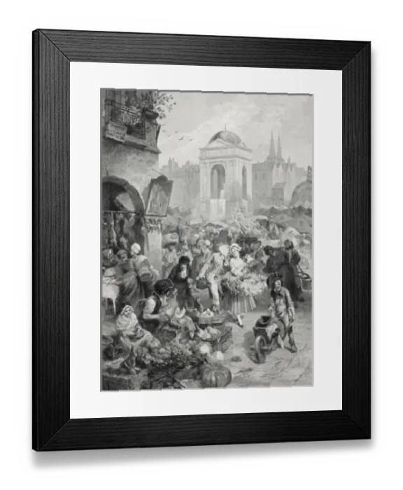 Framed Print : La fontaine des innocents au 18 Siecle Framed Print : La fontaine des innocents au 18 Siecle