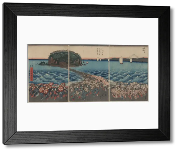 Framed Print : Opening celebration of Benzaiten Shrine at Enoshima in Soshu Framed Print : Opening celebration of Benzaiten Shrine at Enoshima in Soshu