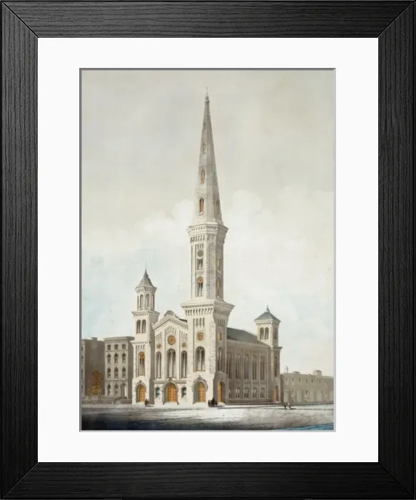 Framed Print : First Baptist church, N. W. cor. of Broad & Arch Sts. Philada Framed Print : First Baptist church, N. W. cor. of Broad & Arch Sts. Philada