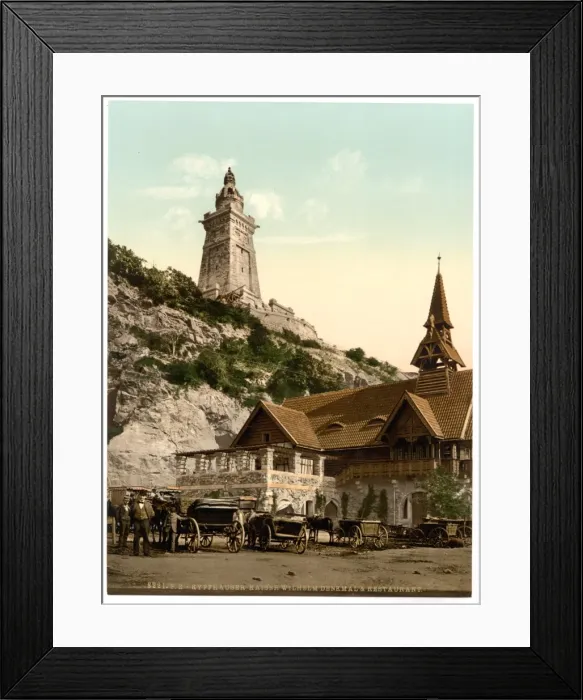 Framed Print : Kyffhauser and monument and restaurant, Thuringia, Germany Framed Print : Kyffhauser and monument and restaurant, Thuringia, Germany