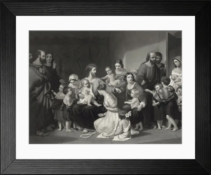 Framed Print : Christ blessing little children Framed Print : Christ blessing little children