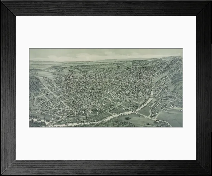 Framed Print : Titusville, Pennsylvania, 1896 Framed Print : Titusville, Pennsylvania, 1896