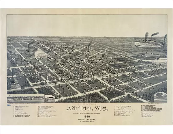 A birds eye view of the city of Antigo, Wis. county seat o