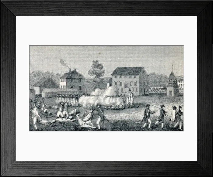 Framed Print : The fight at Lexington, April 19, 1775, from a print of Framed Print : The fight at Lexington, April 19, 1775, from a print of