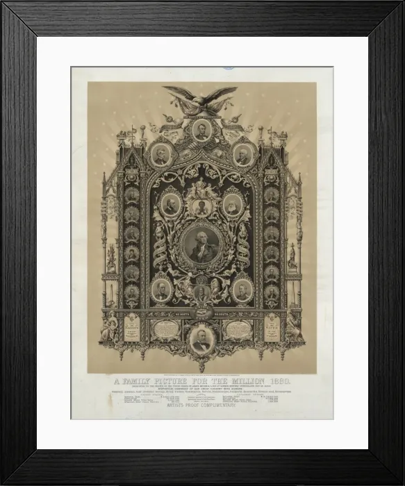 Framed Print : A family picture for the million 1880 Framed Print : A family picture for the million 1880