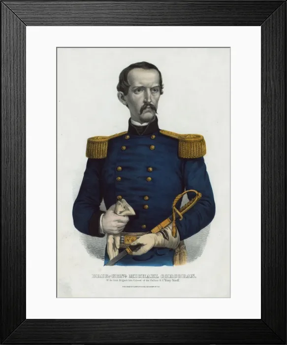Framed Print : Brig. -Genl. Michael Corcoran - of the Irish Brigade late col Framed Print : Brig. -Genl. Michael Corcoran - of the Irish Brigade late col