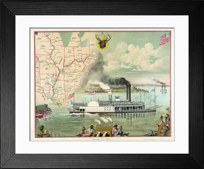 Framed Print : Mississippi River steamer Framed Print : Mississippi River steamer