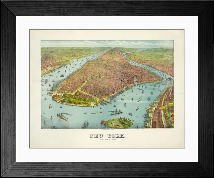 Framed Print : New York. from the harbor Framed Print : New York. from the harbor