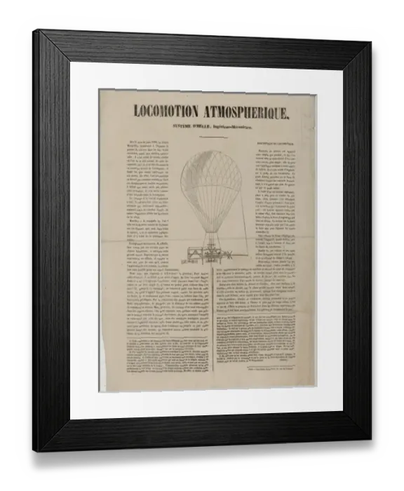 Framed Print : Locomotion atmospherique, systeme d Helle, ingenieur-mecanic Framed Print : Locomotion atmospherique, systeme d Helle, ingenieur-mecanic