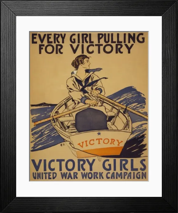 Framed Print : Every girl pulling for victory - Victory Girls United War Wo Framed Print : Every girl pulling for victory - Victory Girls United War Wo