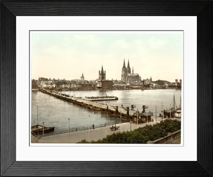 Framed Print : General view, Cologne, the Rhine, Germany Framed Print : General view, Cologne, the Rhine, Germany